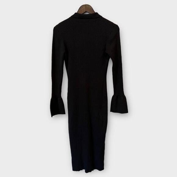 NWT Rails Rosalie Rib Long Sleeve Cotton Blend Midi Sweater Dress Size Medium - Picture 4 of 10